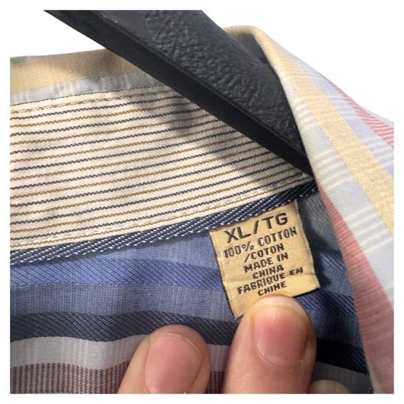 Tommy Bahama Shirt Men's XL Long Sleeve Button Down Collared‎ Striped Buttons - Picture 4 of 4